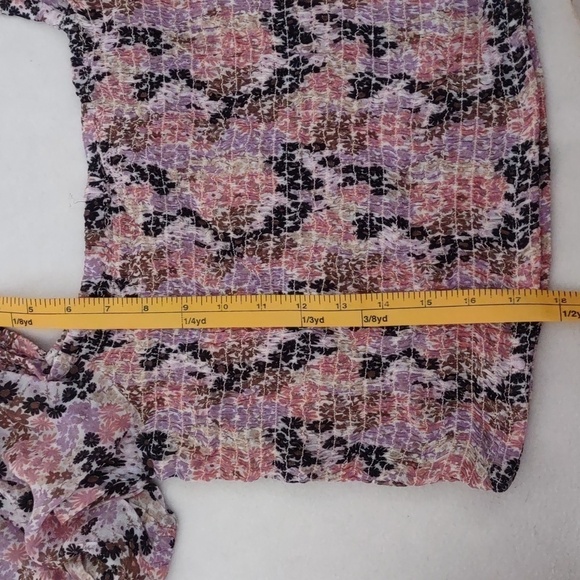 New Free People Puff Sleeve Crop Top Size M - Picture 15 of 15